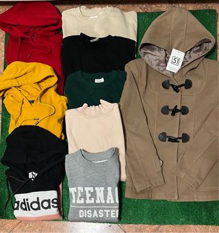 8 SUDADERAS + CHAQUETA Talla S
