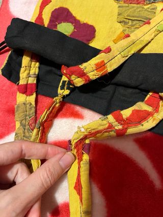 Bolso de tela con elefante y flores