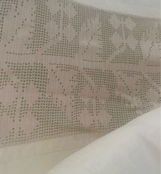 Copriletto antico lino ricamato