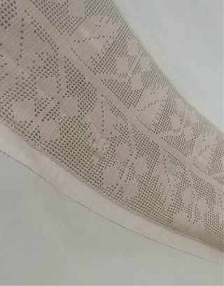 Copriletto antico lino ricamato