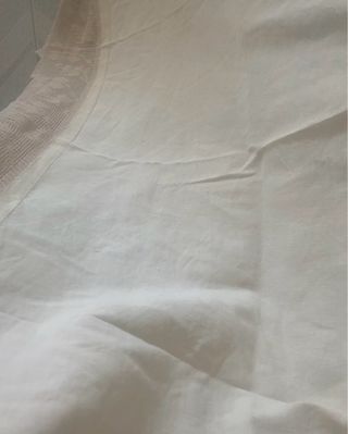 Copriletto antico lino ricamato