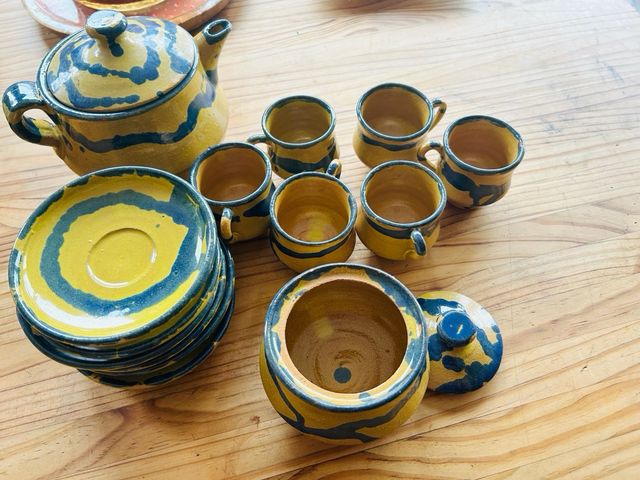 Juego Tazas café Cerámica Artesanal