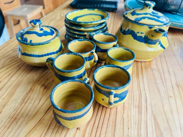 Juego Tazas café Cerámica Artesanal