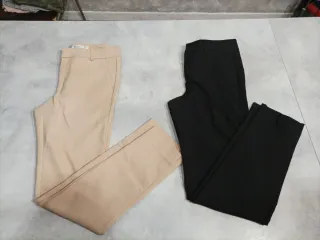 Set pantaloni donna taglia 32 beige/nero