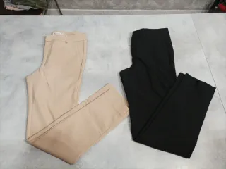 Set pantaloni donna taglia 32 beige/nero