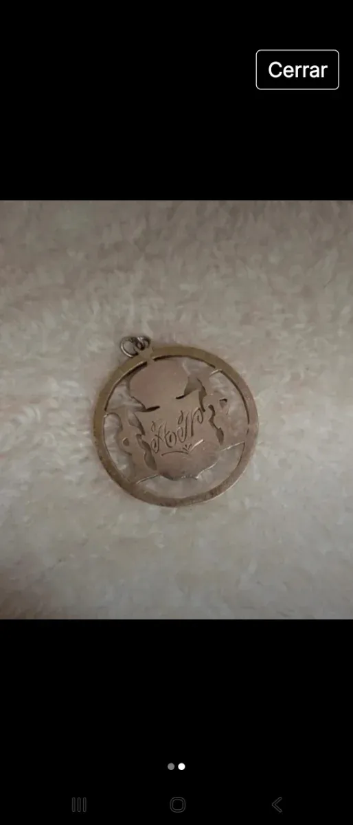 Colgante Plata Escudo Corona