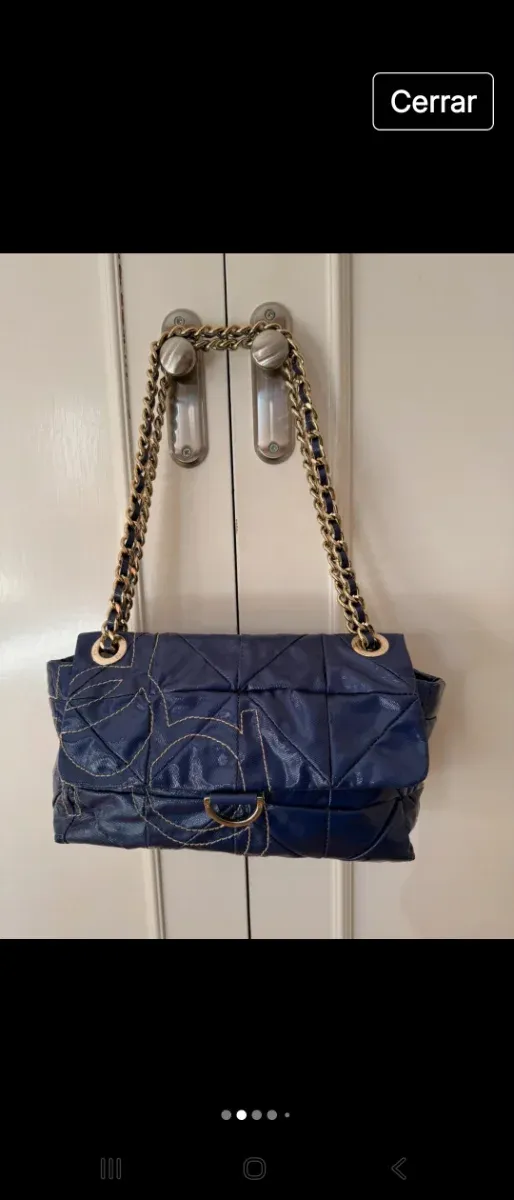 Bolso Purificación García Azul Dorado