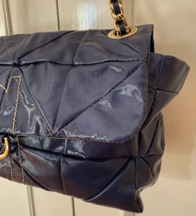 Bolso Purificación García Azul Dorado