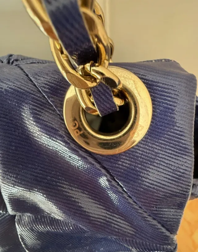 Bolso Purificación García Azul Dorado