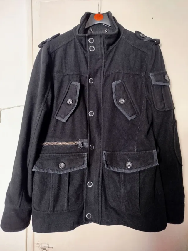 Chaqueta de paño negra Talla 42