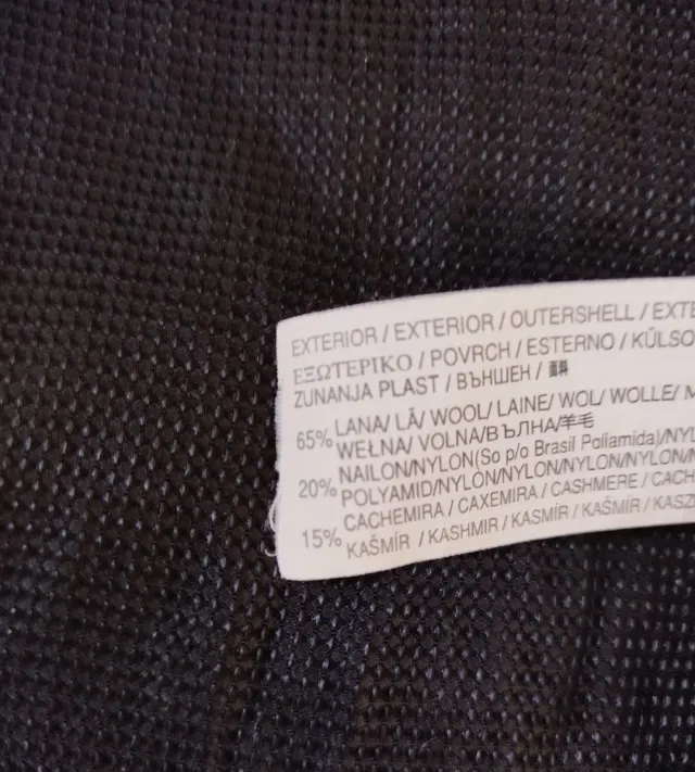 Chaqueta de paño negra Talla 42