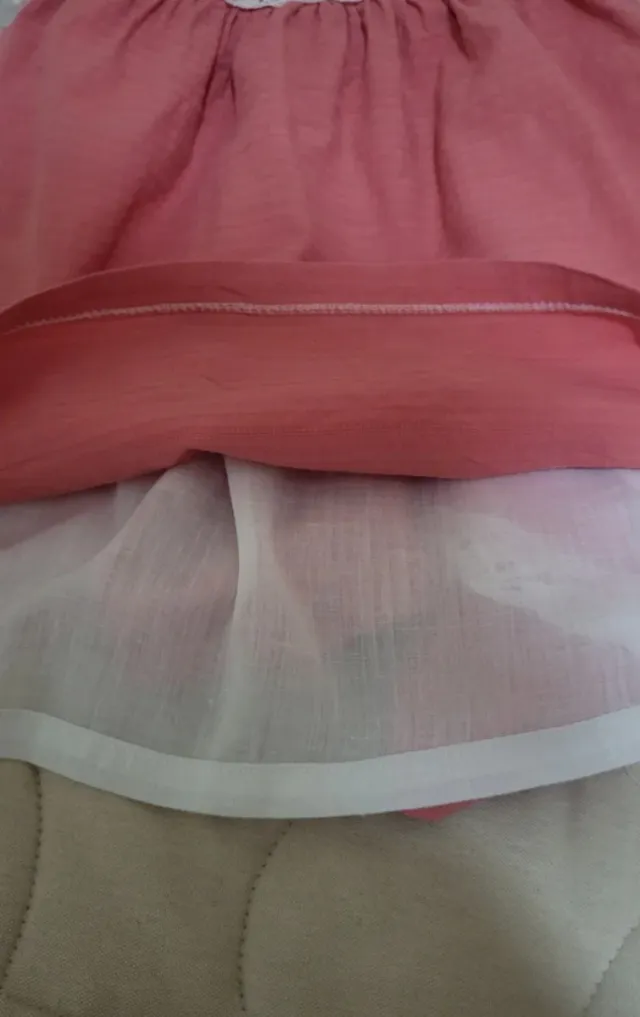 Vestido niña rosa con encaje