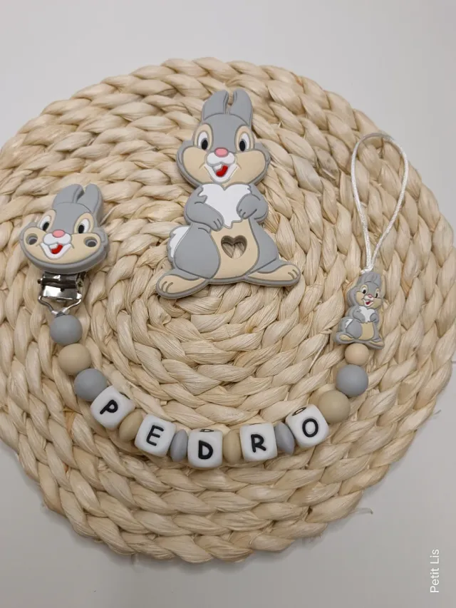 Chupetero personalizado con nombre de tu bebe