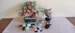 Set bonsai e grappoli in pietra