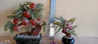 Set bonsai e grappoli in pietra