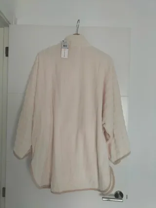 Bata polar mujer beige talla única