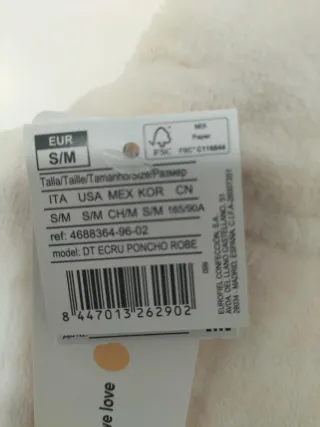 Bata polar mujer beige talla única