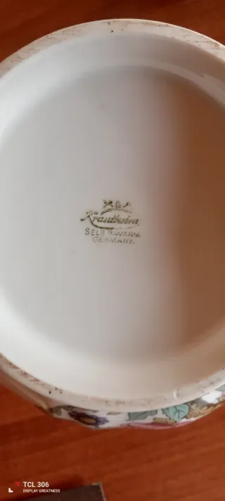 Servizio caffè porcellana decorata fiori