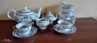 Servizio da thè completo porcellana decorata