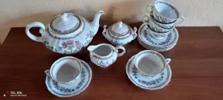Servizio da thè completo porcellana decorata