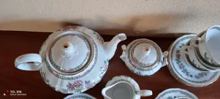 Servizio da thè completo porcellana decorata