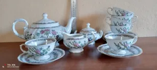 Servizio da thè completo porcellana decorata