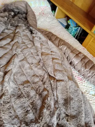 Abrigo reversible marrón XXXL