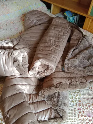 Abrigo reversible marrón XXXL