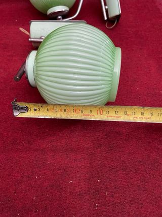 Pareja vintage Apliques Pared Opalina Verde