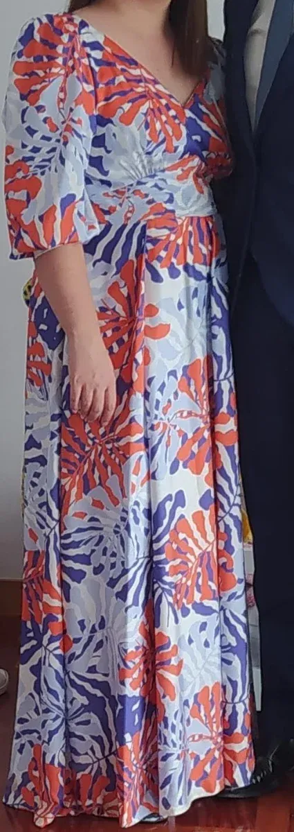 Vestido largo estampado