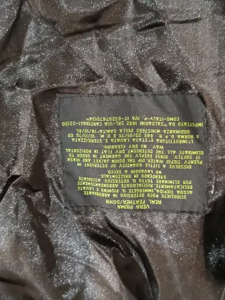 Saldarini 1882 Piumino Nero Cappuccio Tg M