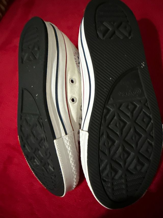 Zapatillas Converse Blancas y Rojas Niños tlla 32