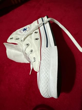 Zapatillas Converse Blancas y Rojas Niños tlla 32