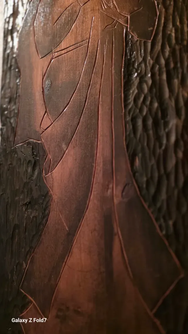 Cuadro Virgen María Madera y Metal