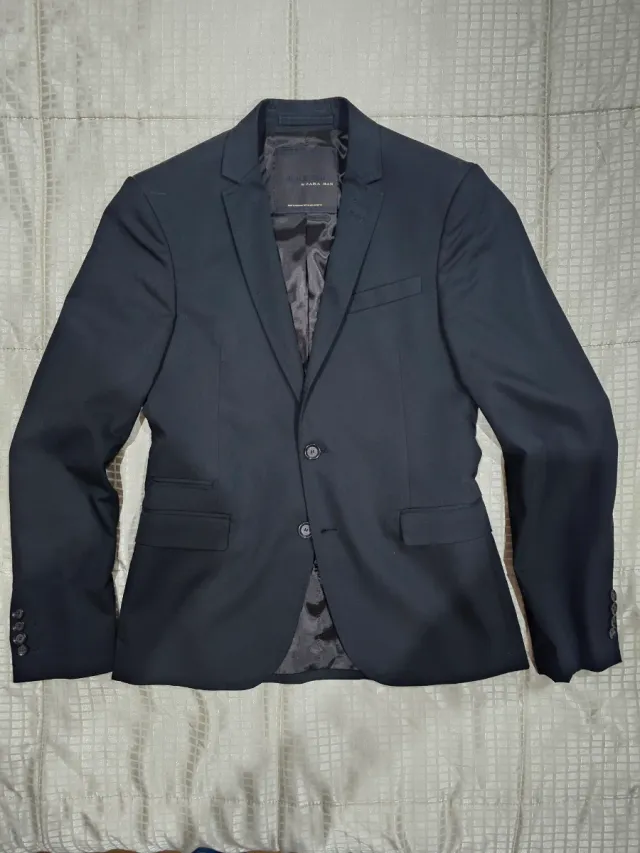 Blazer Zara Man Talla 46 Negro