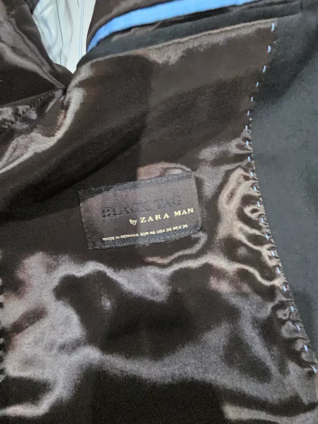 Blazer Zara Man Talla 46 Negro