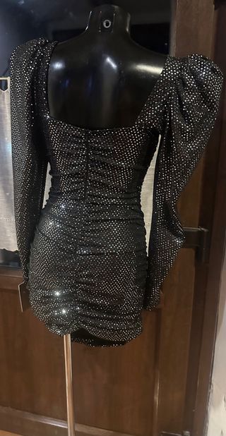 Abito corto con strass