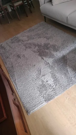 Alfombra marrón poliéster de 200x140