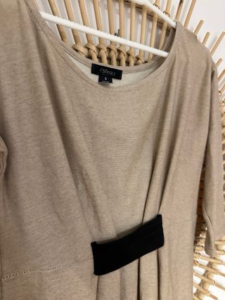 Vestido premamá Sfera beige talla S