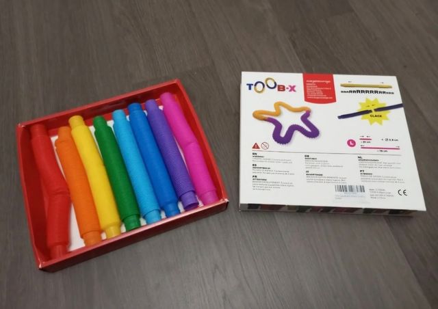 Juguetes Tubo Pop Colores Arcoíris (8 Unidades)