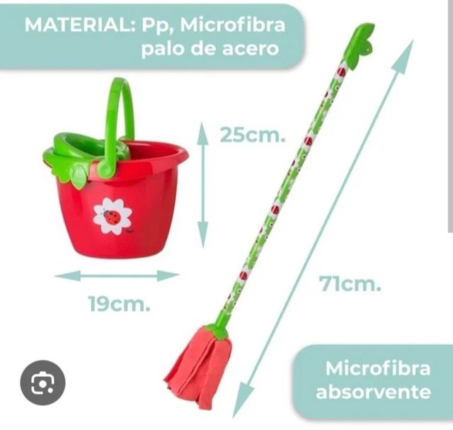 Juego Cubo y Fregona Infantil