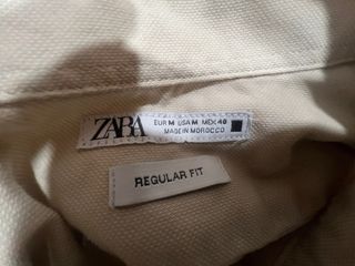 Camisa Zara Hombre Talla M Beige