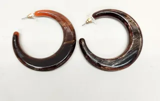 Pendientes pasta tipo carey marrones