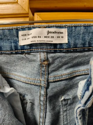 Pantalón vaquero ancho Stradivarius T.38