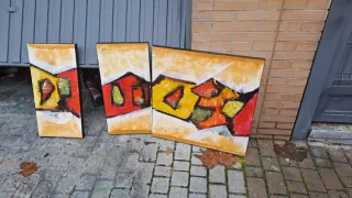 3 Quadri Astratti ad Olio