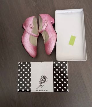 Zapatos Flamenco Niña Rosa Talla 35