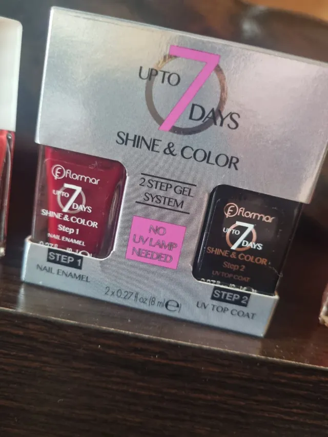 Set Smalto Gel Flormar Rosso 2 Step