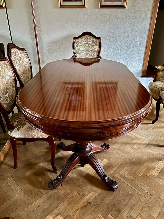 Mesa comedor extensible madera