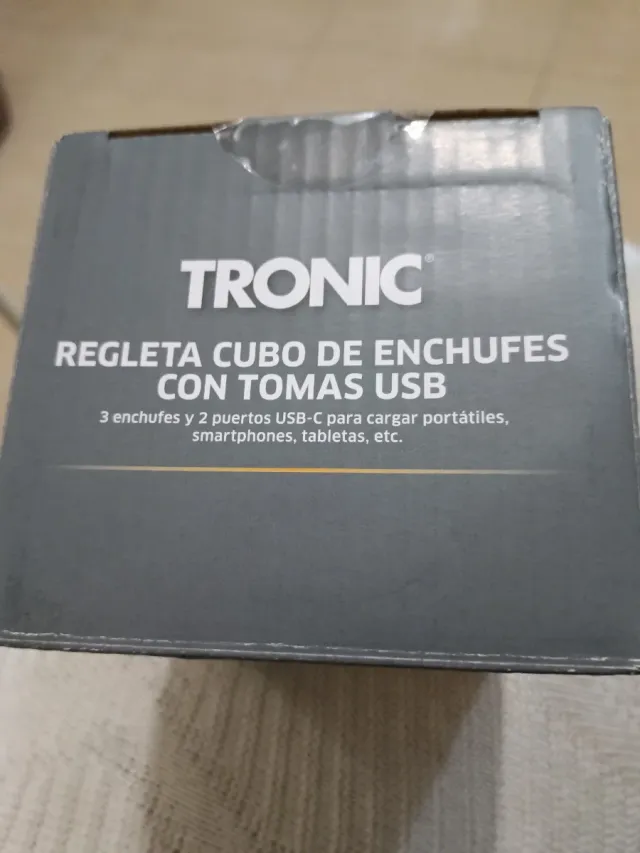 Regleta Cubo Enchufes TRONIC con USB