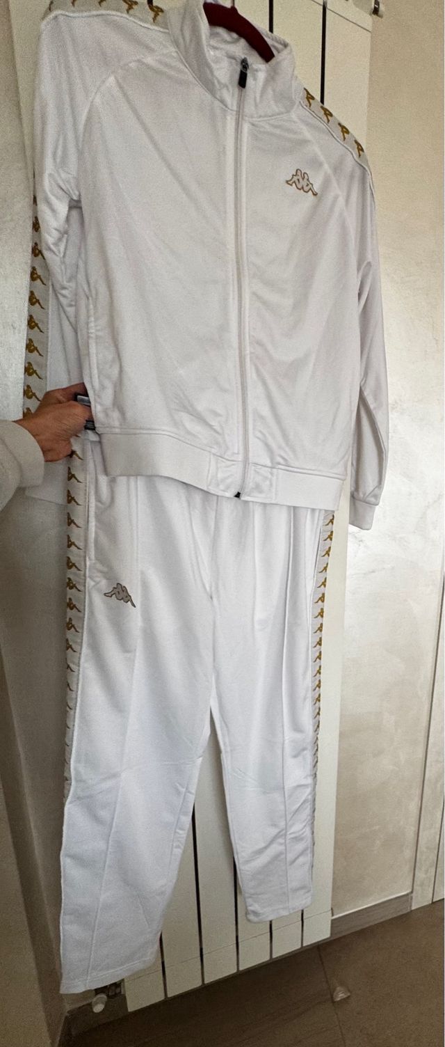 Tuta Kappa logo oro bianca